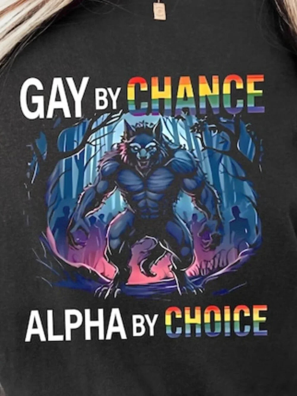 Gay By Chance Alpha By Choice Shirt, Gay Rights Gift - Picture 2 of 4